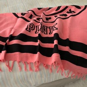 Pink and Black Striped Blanket
